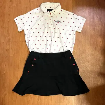 새상품급! 1회 착용만 캘러웨이 골프웨어 하트 상하의 세트