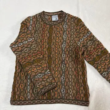 purely australian 빈티지 3D 니트 스웨터 올 패턴