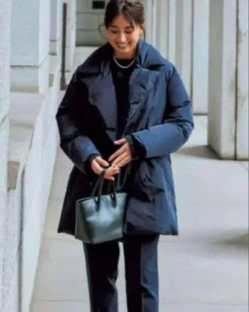 에브레/다운 피코트 자켓/아이보리