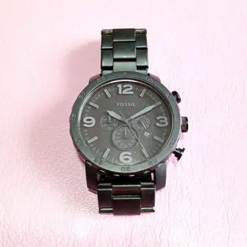 [ 중고 ] [ 정크 ] FOSSIL 크로노그래프 손목시계 블랙