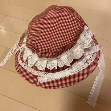 yushokobayashi 체크 무늬 버킷 햇