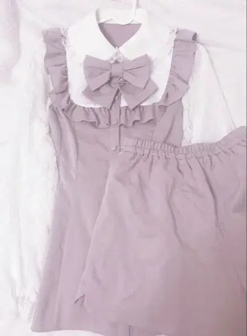 시크릿 허니 레이스 소매&요크 셋업