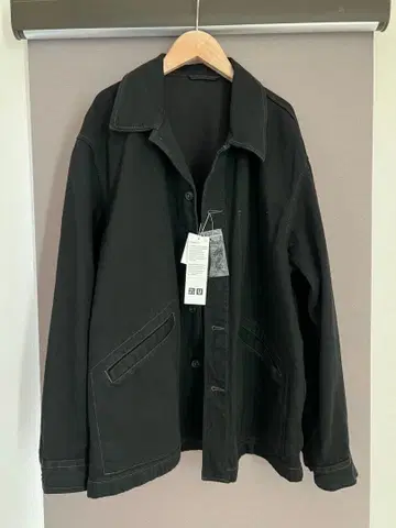 유니클로 U 오버 사이즈 컬러 데님 자켓 XL
