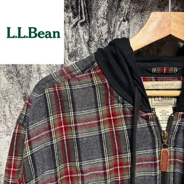 [ 초레어 ] L.L.Bean 체크 무늬 후드 부착 자켓