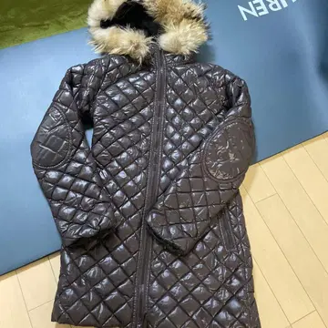 브라운 퀼팅 다운 자켓 DUVETICA