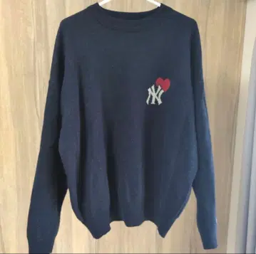 MLB 하트 로고 재규어 니트 스웨터 NY 로고 양키스 PUBLUX