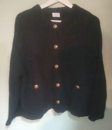 그린 레이블 릴랙싱 블랙 가디건