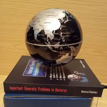 지구본이 떠 있습니다