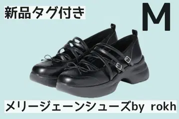 택 포함 새상품 GU x rokh 메리 제인 슈즈 블랙 M
