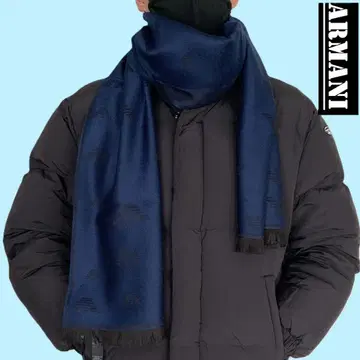 정품 케이스 포함 새상품 엠포리오 아르마니 머플러 625056 블루 러그