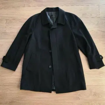 코트 울 캐시미어 혼방 래글런 소매 LL 블랙