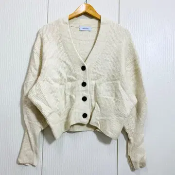 ADAM ET ROPE 라쿤 퍼 니트 가디건