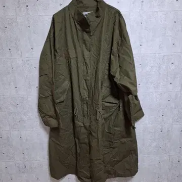 사키시마 도쿄 카키색 코튼 100% 모즈 코트