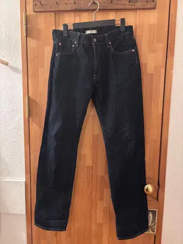 유니클로 셀비지 데님 빨간색 귀 원 워시 KAIHARA 데님 W31