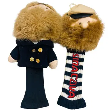 시나코바 골프헤드커버 2세트 드라이버 FW UT 봉제 인형 타입