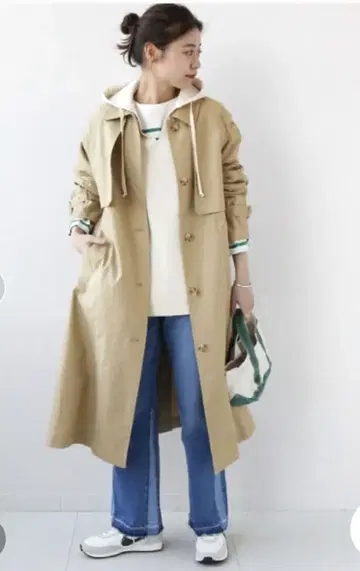 저널 스탠다드 레리움 코튼 린넨 롱 코트 트렌치코트