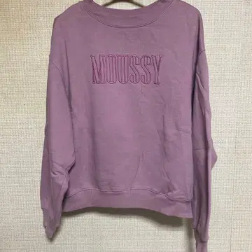 [ 23일까지 할인 ] MOUSSY 맨투맨 스웨트 속기모 핑크 퍼플