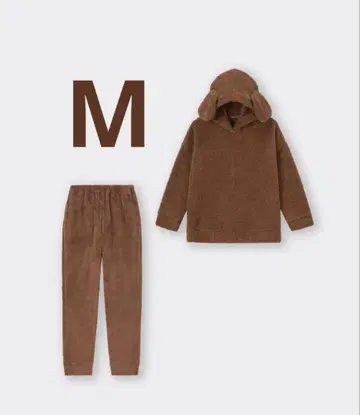 GU 마쉬멜로우필 후디 세트 토이 푸들 브라운