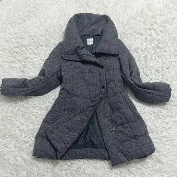 사이즈 5 온워드 카시야마 [쿠미쿄쿠] 실크 혼방 트위드 다운 코트