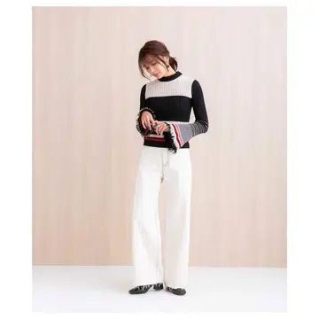 PUBLIC TOKYO 화이트 스트레이트 데님 1