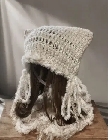 재판매 고양이 귀 니트 모자 핸드메이드 니트 니트 캡 복슬복슬 모자