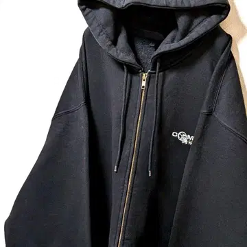 트랜스포테이션 두툼한 자수 풀 집업 후드 맨투맨 블랙 XL 구제 의류