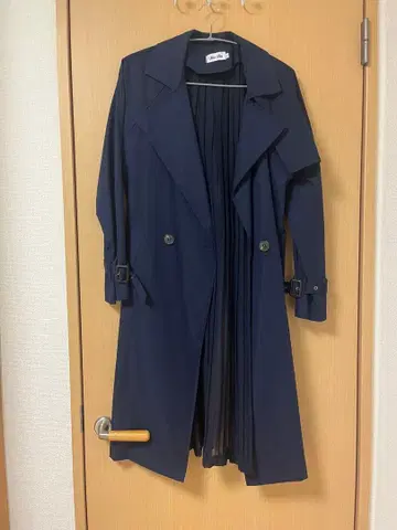 Jia Jia 네이비 트렌치코트