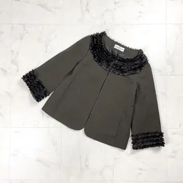 갤러리 비스콘티 프릴 디자인 자켓 브라운 사이즈 2*HD1310