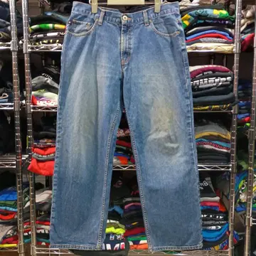 USA 구제 의류 타미힐피거 초와이드 와이드 데님 팬츠 W34