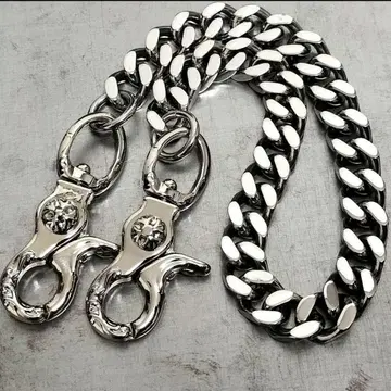 놋쇠 스테인리스 키헤이 지갑 체인 12mm 빈티지 2클립