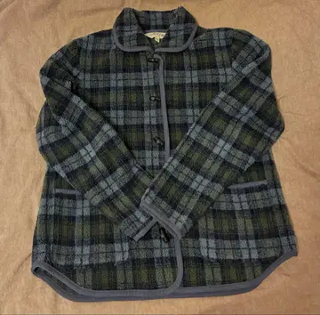 ORVIS 그린 블루 체크 가디건