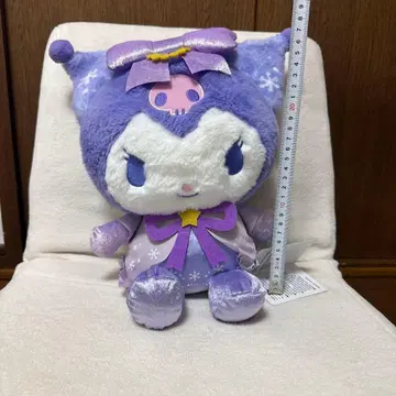 쿠로미 보라색 눈꽃 무늬 봉제 인형 약 30cm