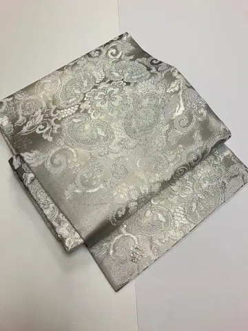 완성된 나고야 오비 미사용 새상품 순수 실크 니시진 비단 No.324