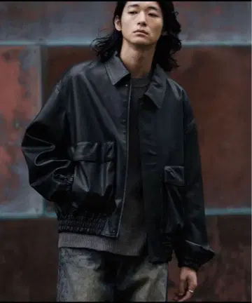 WYM ARTIFICIAL GRAIN SHORTBLOUSON 블랙 L