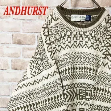 [레어] ANDHURST 스웨터 USA제 베이지 브라운 L