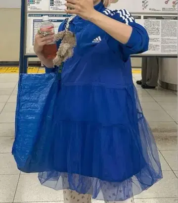 Alley Tokyo 멀티웨이 튤 코르셋 원피스 블루