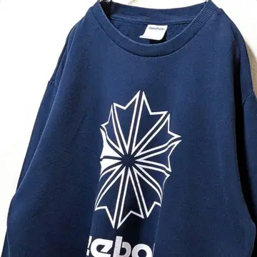 리복 빅 로고 맨투맨 트레이닝복 네이비 네이비 컬러 L 구제 의류