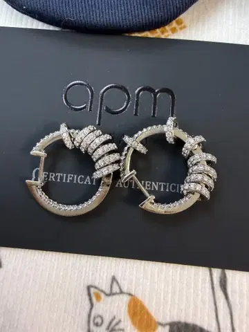 APM 모나코 S925 실버 귀걸이 상자, 주머니 포함