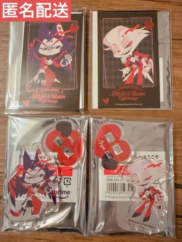 애니카페 해즈빈 호텔 허스크 엔젤 아크릴 스탠드 금박 카드