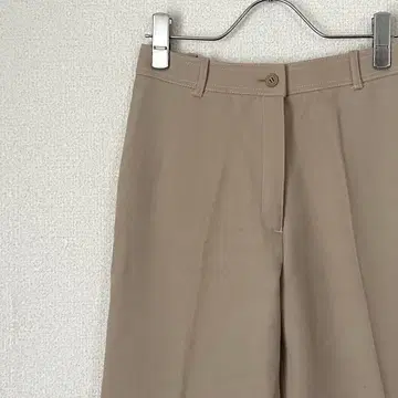 와이드 팬츠 슬랙스 센터 프레스 모 100% 심플 안감 부착