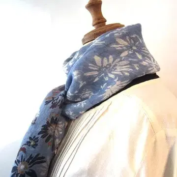 새상품급 꽃무늬 얇은 소재 거즈 코튼 대형 스톨