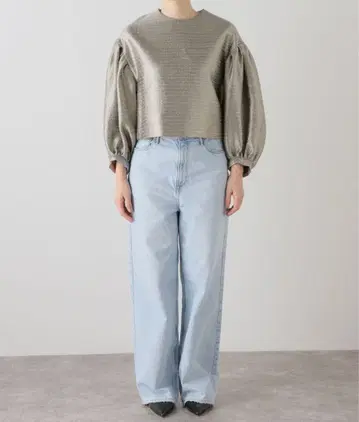 [ 미사용 새상품 ] IENA 라메 트위드 BL