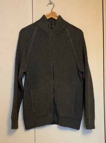 BANANA REPUBLIC 다크 그레이 리브 니트 스웨터 XL