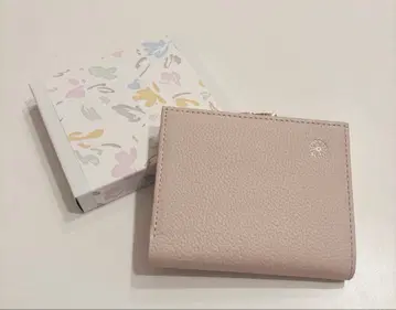 황궁 한정판 가마구치 지갑 천연 가죽 페일 핑크