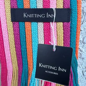 [미사용] 마츠이 니트 기켄 니트 인 울 혼방 리브 머플러 남녀 공용