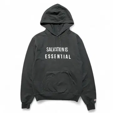 USA 구제 의류 챔피온 구원은 불가결 종교계 맨투맨 후드티 블랙