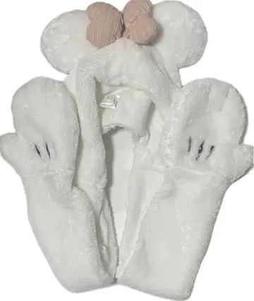 디즈니 팬캡 미니 머플러 화이트