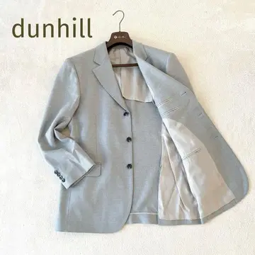 새상품급 dunhill 울 3버튼 테일러드 자켓 블루 그레이 L