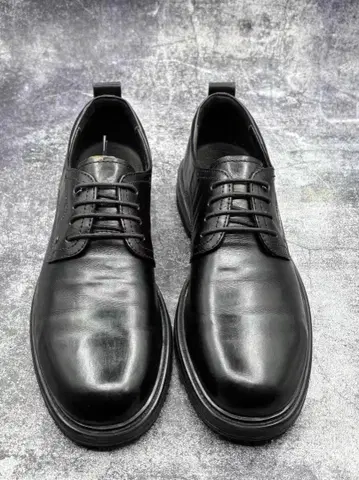 블랙 가죽 드레스 신발