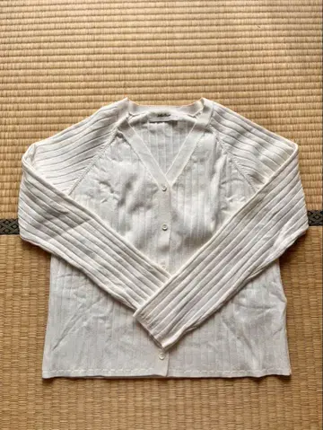 미라 오웬 V넥 리브 가디건